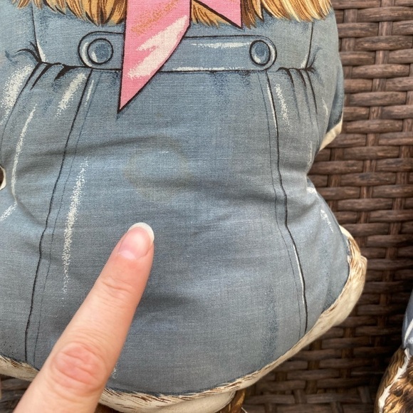 SARAH & Remy Vintage Doll Or Pillow Handmade Girl Doll With Dog - Picture 4 of 9